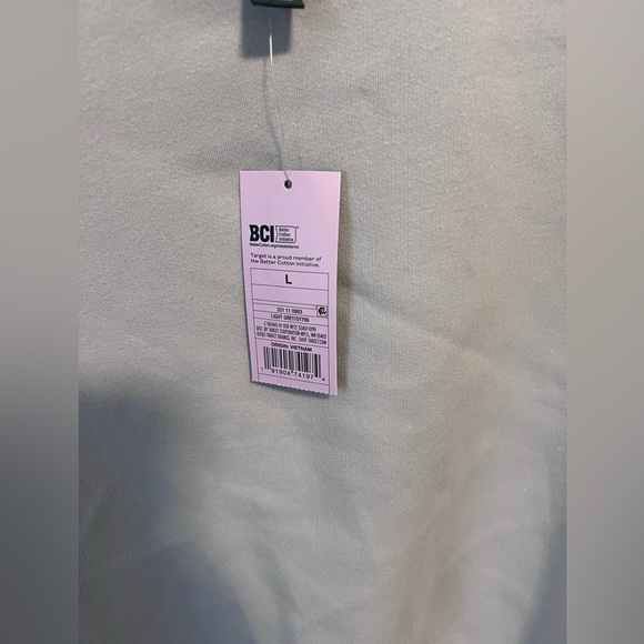 NWT | Wild Fable (Target) |  Cropped Grey Crew Neck Sweat Shirt | Size L - Picture 4 of 6